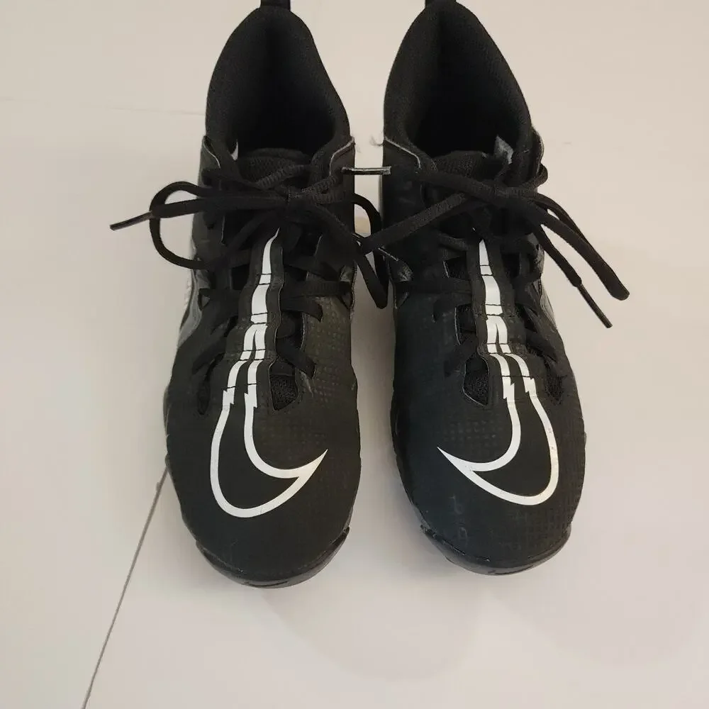 Nike Alpha Menace 3 Shark Football Cleats Sz‎ 5 Youth Black/White